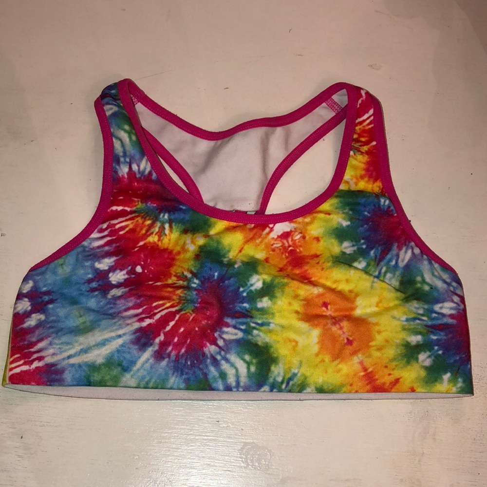 Mush by Handcraft tie dye sports bra - girls size L